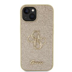 Guess PU Fixed Glitter 4G Metal Logo Case for iPhone 13 Gold цена и информация | Чехлы для телефонов | 220.lv