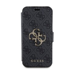 Guess PU Leather 4G Metal Logo Book Case for iPhone 15 Grey цена и информация | Чехлы для телефонов | 220.lv