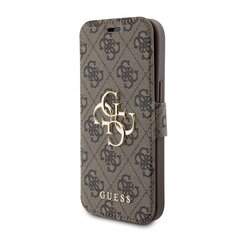 Guess PU Leather 4G Metal Logo Book Case for iPhone 15 Brown цена и информация | Чехлы для телефонов | 220.lv