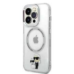 Karl Lagerfeld IML Karl and Choupette NFT MagSafe Case for iPhone 15 Plus Transparent цена и информация | Чехлы для телефонов | 220.lv