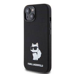 Karl Lagerfeld Liquid Silicone Choupette NFT Case for iPhone 15 Black цена и информация | Чехлы для телефонов | 220.lv