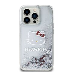 Hello Kitty Liquid Glitter Electroplating Head Logo Case for iPhone 15 Transparent цена и информация | Чехлы для телефонов | 220.lv