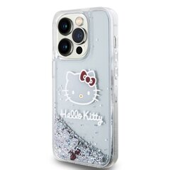 Hello Kitty Liquid Glitter Electroplating Head Logo Case for iPhone 15 Transparent цена и информация | Чехлы для телефонов | 220.lv