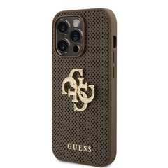 Guess PU Perforated 4G Glitter Metal Logo Case for iPhone 15 Pro Gold цена и информация | Чехлы для телефонов | 220.lv