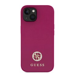 Guess PU 4G Strass Metal Logo Case for iPhone 15 Pink цена и информация | Чехлы для телефонов | 220.lv
