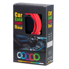 LED apgaismojums automašīnai Car Cold Light Line, 5 m, sarkans цена и информация | Автомобильные лампочки | 220.lv
