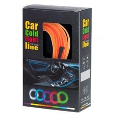 LED apgaismojums automašīnai Car Cold Light Line, 3 m, oranžs cena un informācija | Auto spuldzes | 220.lv