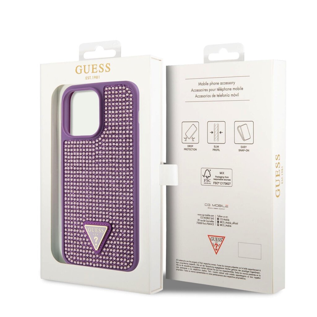 Guess Rhinestones Triangle Metal Logo cena un informācija | Telefonu vāciņi, maciņi | 220.lv