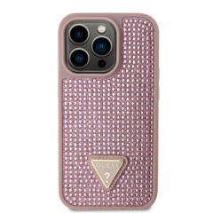 Guess Rhinestones Triangle Metal Logo Case for iPhone 15 Pro Max Purple цена и информация | Чехлы для телефонов | 220.lv