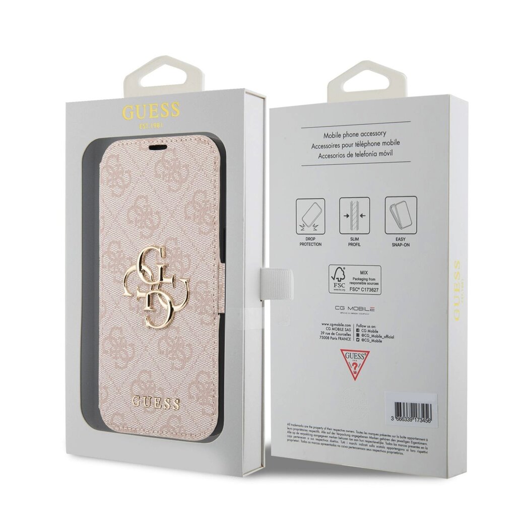 Guess PU 4G Metal Logo Book Case cena un informācija | Telefonu vāciņi, maciņi | 220.lv