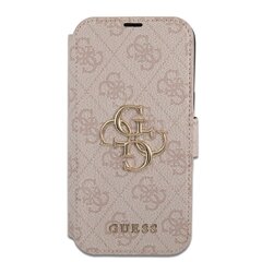 Guess PU 4G Metal Logo Book Case for iPhone 15 Pro Pink цена и информация | Чехлы для телефонов | 220.lv