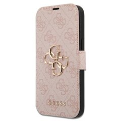 Guess PU 4G Metal Logo Book Case for iPhone 15 Pro Pink цена и информация | Чехлы для телефонов | 220.lv