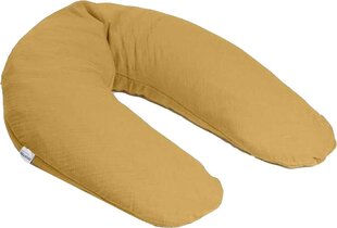 Barošanas spilvens Doomoo Comfy Big Tetra Ocre, dzeltens, 190 cm cena un informācija | Grūtnieču spilveni | 220.lv