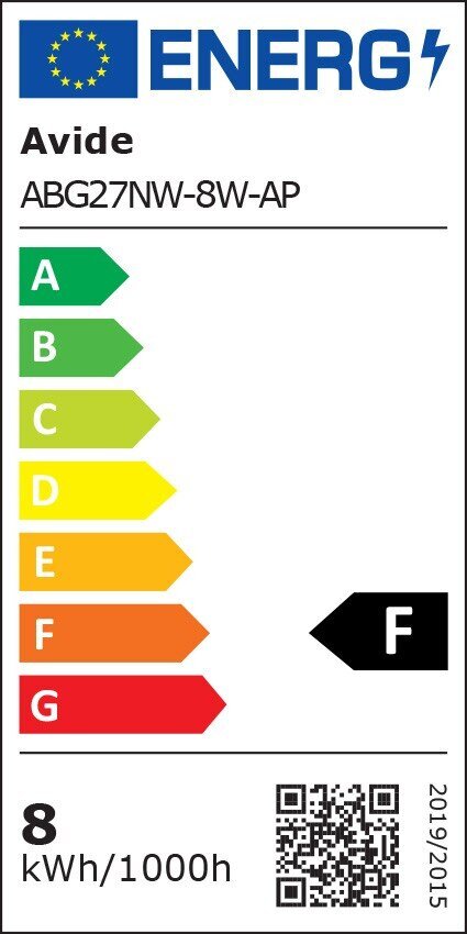 LED spuldze Avide 8W A60 E27 4000K, 1 gab. cena un informācija | Spuldzes | 220.lv