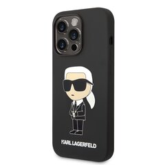 Karl Lagerfeld KLHCP15XSMHCNPK iPhone 15 Pro Max 6.7" czarny|black Silicone Choupette Metal Pin цена и информация | Чехлы для телефонов | 220.lv