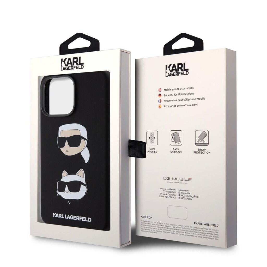 Karl Lagerfeld Liquid Silicone Karl and Choupette Heads cena un informācija | Telefonu vāciņi, maciņi | 220.lv