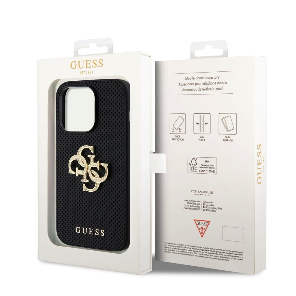 Guess PU Perforated 4G Glitter Metal Logo cena un informācija | Telefonu vāciņi, maciņi | 220.lv
