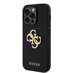 Guess PU Perforated 4G Glitter Metal Logo Case for iPhone 15 Pro Gold цена и информация | Чехлы для телефонов | 220.lv