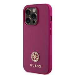 Guess PU 4G Strass Metal Logo Case for iPhone 15 Pro Max Pink цена и информация | Чехлы для телефонов | 220.lv