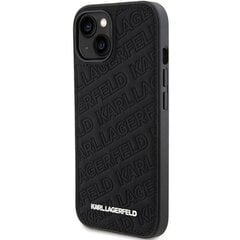 Karl Lagerfeld PU Quilted Pattern Case for iPhone 15 Pro Black цена и информация | Чехлы для телефонов | 220.lv