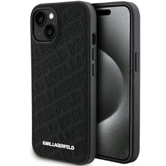 Karl Lagerfeld PU Quilted Pattern Case for iPhone 15 Pro Black цена и информация | Чехлы для телефонов | 220.lv