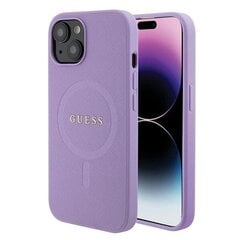 Guess GUHMP15MPSAHMCU iPhone 15 Plus 6.7" fioletowy|purple hardcase Saffiano MagSafe цена и информация | Чехлы для телефонов | 220.lv