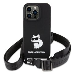 Karl Lagerfeld KLHCP15LSCBSCNK iPhone 15 Pro 6.1" hardcase czarny|black Crossbody Silicone Choupette цена и информация | Чехлы для телефонов | 220.lv