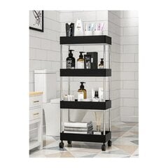 Универсальный шкафчик на колесиках для ванной ORM15 черный цена и информация | Аксессуары для ванной комнаты | 220.lv