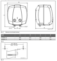 Емкостный водонагреватель над умывальником Bosch TR2000B 15 л цена и информация | Водные обогреватели | 220.lv