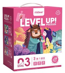 3 puzļu komplekts MiDeer Level UP! Princeses, 3. līmenis cena un informācija | Puzles, 3D puzles | 220.lv