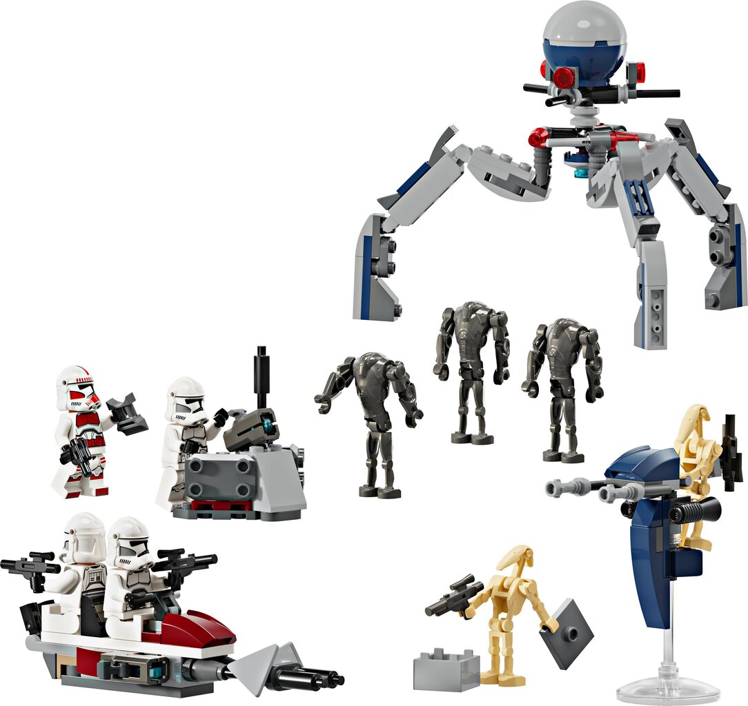 75372 LEGO® Star Wars Clone Trooper™ un Battle Droid™ kaujas paka cena un informācija | Konstruktori | 220.lv