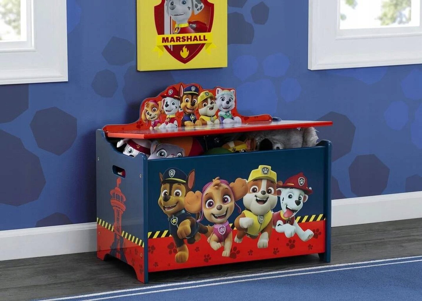 Rotaļlietu uzglabāšanas kaste Delta Children Paw Patrol, 60x51,5x36 cm cena un informācija | Veļas grozi un mantu uzglabāšanas kastes | 220.lv