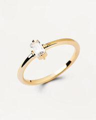 PDPAOLA Элегантное позолоченное кольцо с прозрачным цирконом MIA Gold AN01-806 цена и информация | Кольца | 220.lv