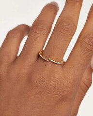PDPAOLA Открытое позолоченное кольцо с прозрачными цирконами EMBRACE Gold AN01-805 цена и информация | Кольца | 220.lv