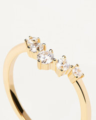 PDPAOLA Очаровательное позолоченное кольцо с цирконами CIEL Gold AN01-823 цена и информация | Кольца | 220.lv