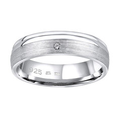 Silvego Обручальное серебряное кольцо Amora для женщин QRALP130W цена и информация | Кольца | 220.lv