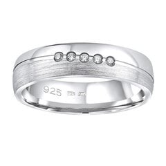 Silvego Обручальное серебряное кольцо Presley для женщин QRZLP012W цена и информация | Кольца | 220.lv