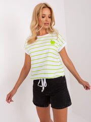 блузка rv-bz-8744.46p белая/l.зеленая цена и информация | Женские блузки, рубашки | 220.lv