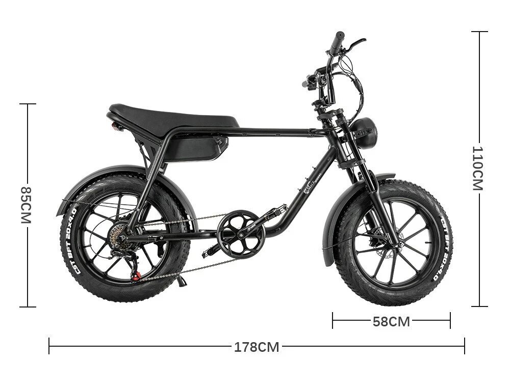 Elektriskais velosipēds Cmacewheel 20, melns cena un informācija | Elektrovelosipēdi | 220.lv