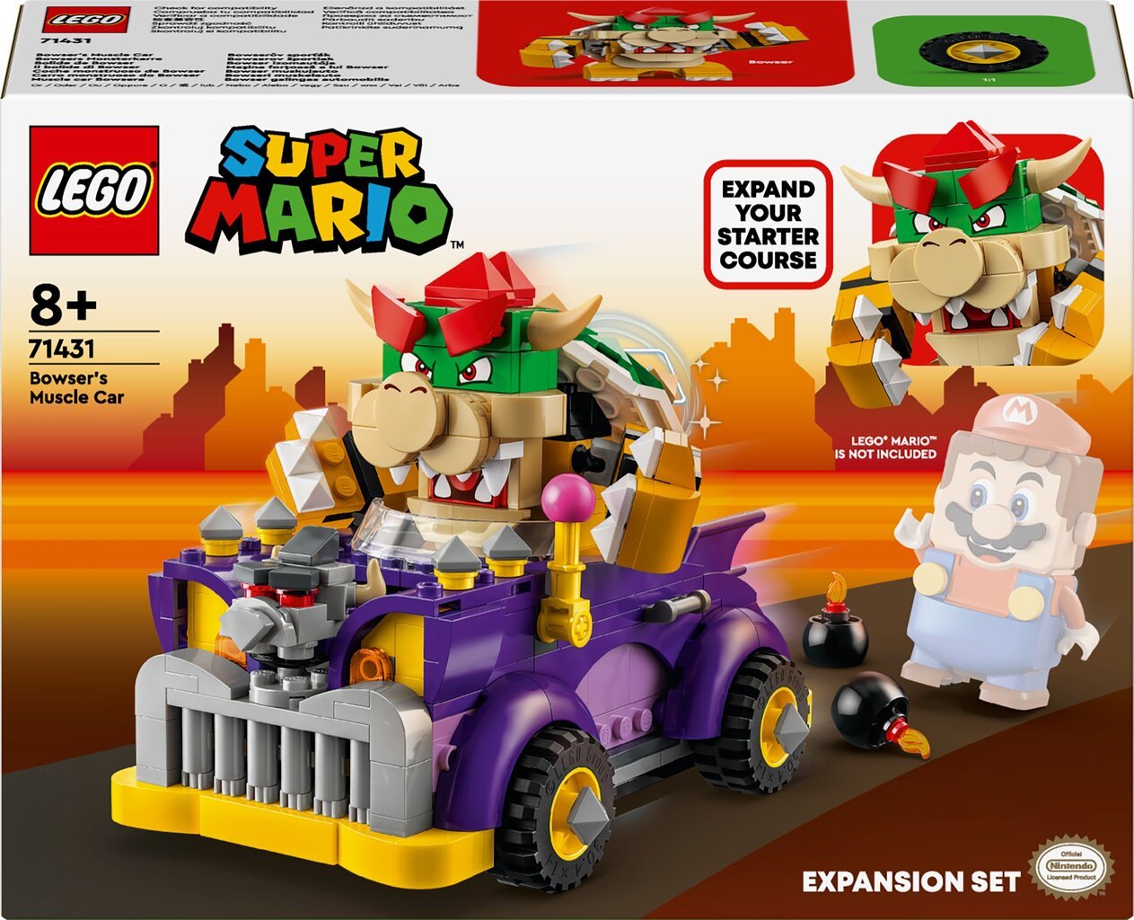 71431 LEGO® Super Mario Bowser мощная машина — бонусный набор цена | 220.lv