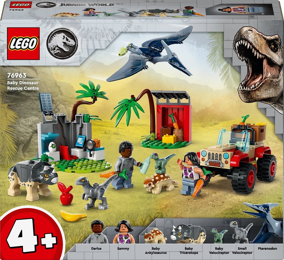 76963 LEGO® Jurassic World Dinozauru glābšanas centrs cena un informācija | Konstruktori | 220.lv