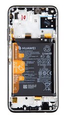 Huawei P40 Lite LCD Display + Touch Unit + Front Cover Midnight Black (Service Pack) цена и информация | Запчасти для телефонов и инструменты для их ремонта | 220.lv