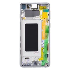 LCD display +Touch Unit Samsung G973 Galaxy S10 White (Service Pack) цена и информация | Запчасти для телефонов и инструменты для их ремонта | 220.lv