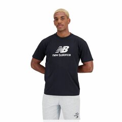 Футболка с коротким рукавом мужская New Balance Essentials Stacked Logo Чёрный цена и информация | Мужские футболки | 220.lv