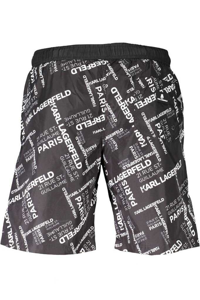 Vīriešu peldšorti Karl Lagerfeld Beachwear KL20MBL01, melni cena un informācija | Peldšorti, peldbikses | 220.lv