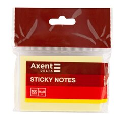 Стикеры Axent Delta, 50х75 мм, 100 листов, желтые цена и информация | Тетради и бумажные товары | 220.lv