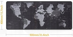 Коврик для мыши и клавиатуры XXL, нескользящий - черный, 90x45 цена и информация | Мыши | 220.lv