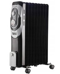 Eļļas radiators Kiano 2000 W, melns цена и информация | Обогреватели | 220.lv