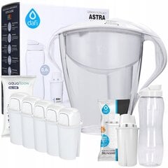 Фильтр для воды - кувшин Dafi Astra Classic 3 л + 5 фильтров + бутылка цена и информация | Кухонные принадлежности | 220.lv
