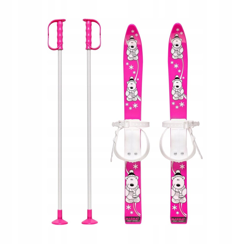 Bērnu slēpes ar nūjām Master, 70cm, rozā cena un informācija | Distanču slēpes | 220.lv
